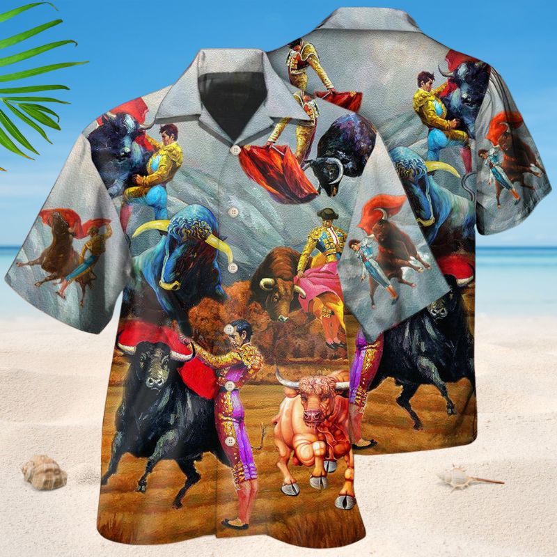 Bull Fighting Artistic Style – Hawaiian Shirt