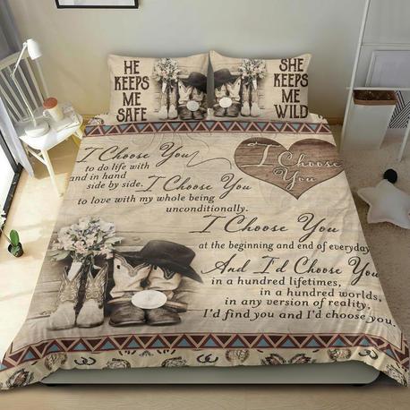 Cowboy Couple Love Gift Bedding Cover For Cozy Bedroom Decor