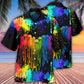 LGBT Rainbow Heart Skull Artistic - Hawaiian Shirt