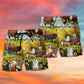 Hereford Cow Pastoral Landscape – Beach Short