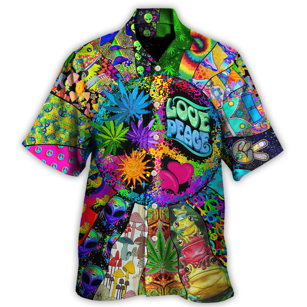 Hippie Alien Frog Mushroom Peace Life Color Limited Edition 8 – Hawaiian Shirt