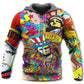 Hippie America Colorful Style - 3D Hoodie