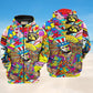 Hippie America Full Color Art – 3D Hoodie