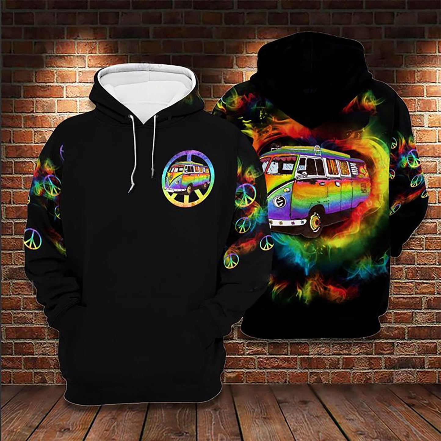 Hippie Bus Art – 3D Hoodie