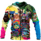 Hippie Cats Art – 3D Hoodie