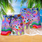 Hippie Planet In Large Galaxy - Beach Short