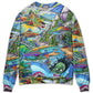 Hippie Colorful Shark Peace Art – Sweater - Ugly Christmas Sweater