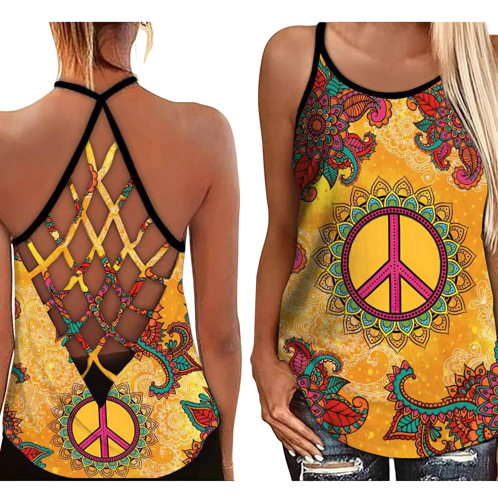 Hippie Soul Colorful Free Vibes - Hollow Tank Top