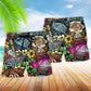 D20 Dice And Flowers Fantasy Style – Beach Short