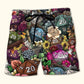 D20 Dice And Flowers Fantasy Style – Beach Short