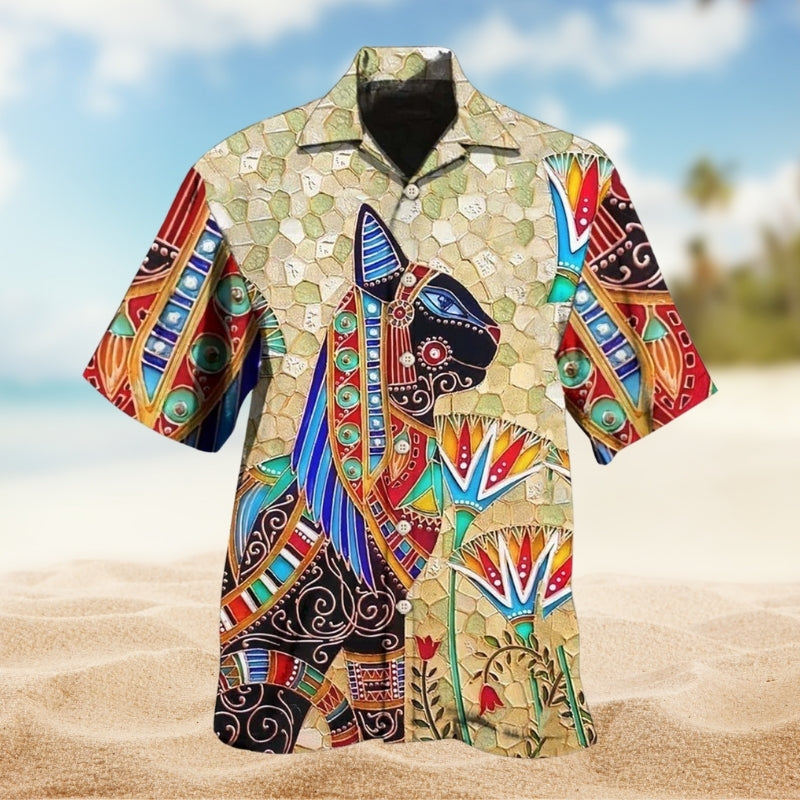 Hippie Egypt Cat Limited Edition – Hawaiian Shirt