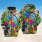Hippie Frogs Mushroom Peace Art – 3D Hoodie