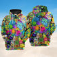 Hippie Frogs Mushroom Peace Art – 3D Hoodie