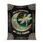Dark Floral Hippie 50 x 60 Inch Flannel Blanket For Cozy Bedroom And Sofa Decor
