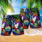 Hippie Peace Love Bird Art - Beach Short