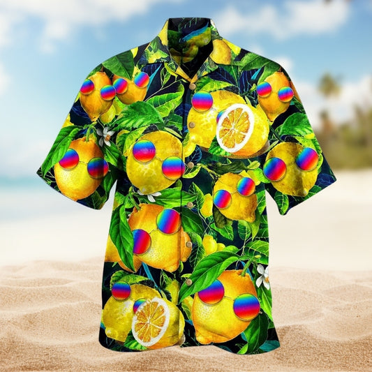 Hippie Lemon Fruit Peace And Life Psychedelic Art Limited Edition – Hawaiian Shirt