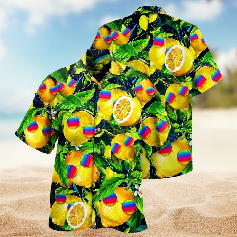 Hippie Lemon Fruit Peace And Life Psychedelic Art Limited Edition – Hawaiian Shirt