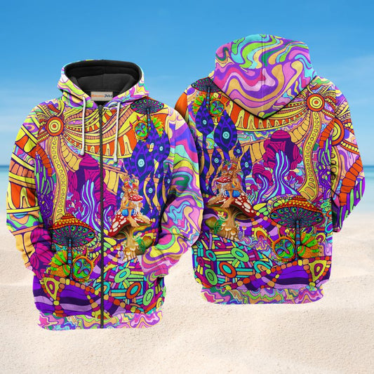 Hippie Love Life Art – 3D Hoodie