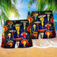 Hippie Love Life Mushroom Art - Beach Short