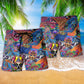 Hippie Mushroom Love Life Art – Beach Short