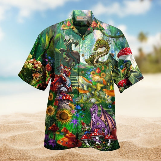Hippie Magic Mushrooms Dragon Limited Edition – Hawaiian Shirt