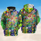 Hippie Mushroom Alien Bus Art – 3D Hoodie