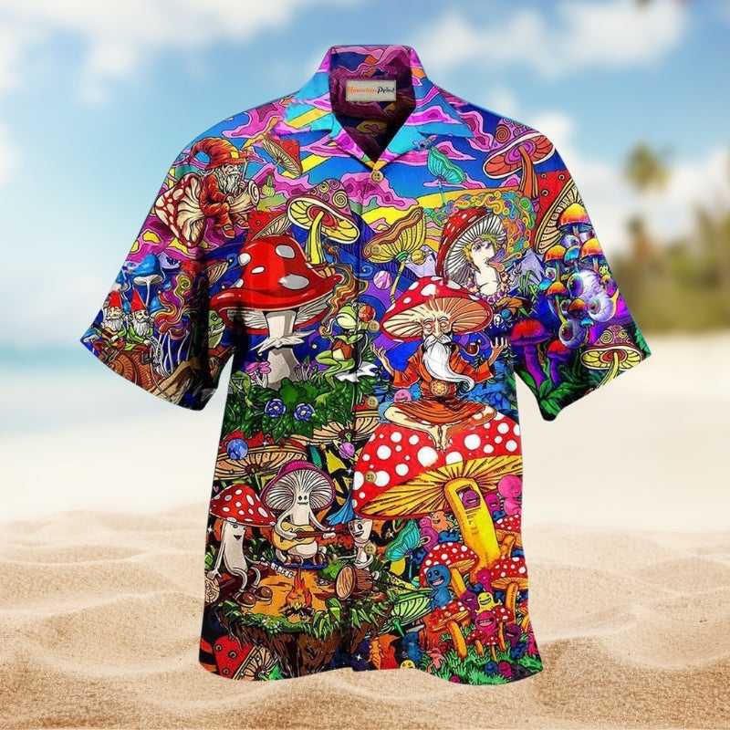 Hippie Mushroom Happy Together Limited Edition – Hawaiian Shirt