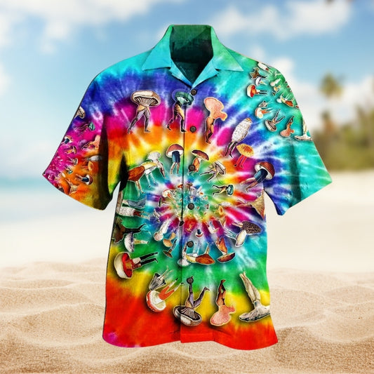 Hippie Mushroom Peace Life Color Limited Edition 17 – Hawaiian Shirt