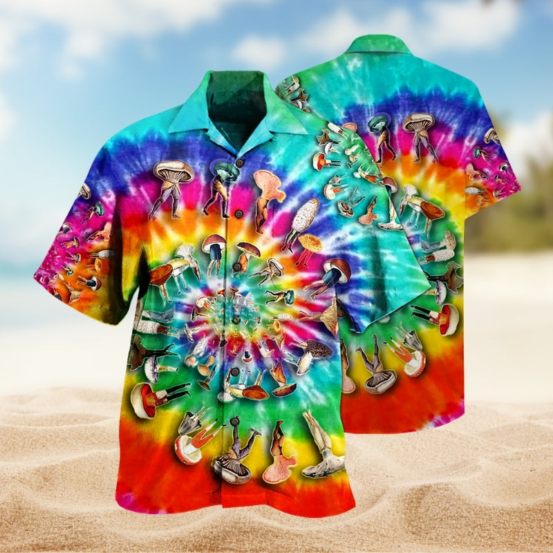 Hippie Mushroom Peace Life Color Limited Edition 17 – Hawaiian Shirt