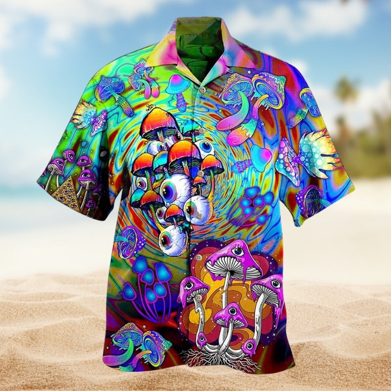 Hippie Mushroom Peace Life Color Limited Edition 1 – Hawaiian Shirt