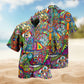 Hippie Mushroom Peace Life Colorful Limited Edition - Hawaiian Shirt