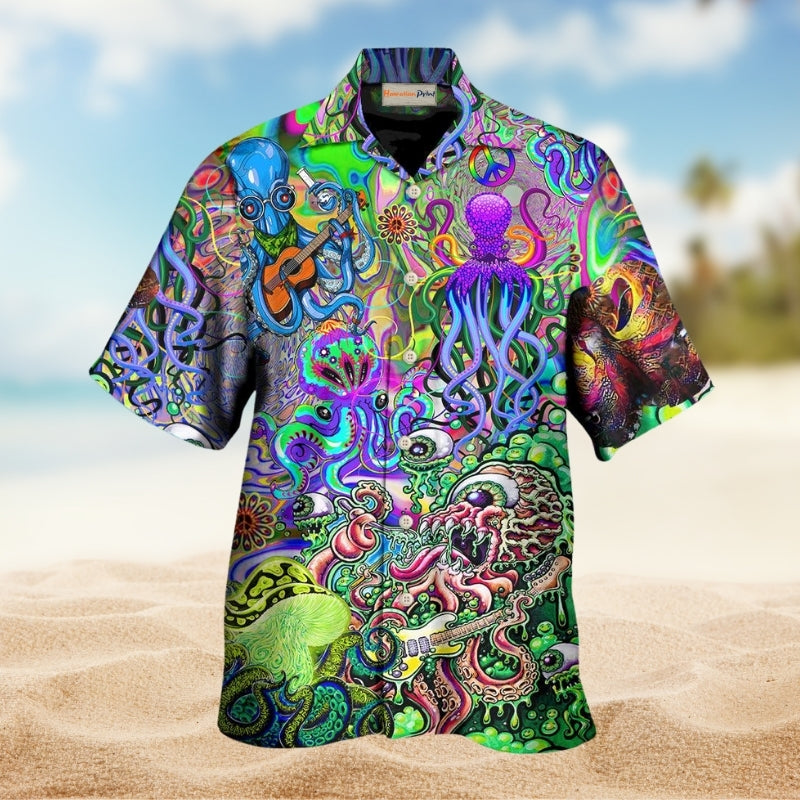 Hippie Octopus Love Music Colorful Limited Edition – Hawaiian Shirt