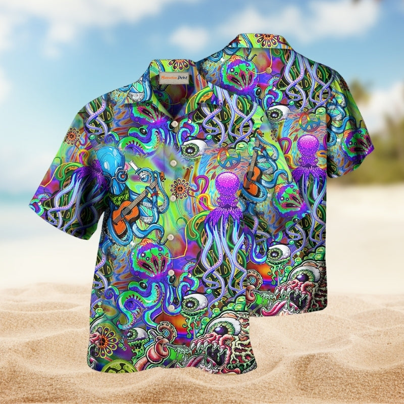 Hippie Octopus Love Music Edition – Hawaiian Shirt