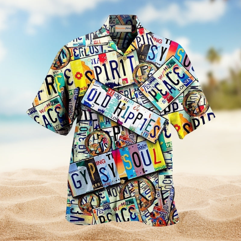 Hippie Old Man Spirit Peace Limited Edition – Hawaiian Shirt