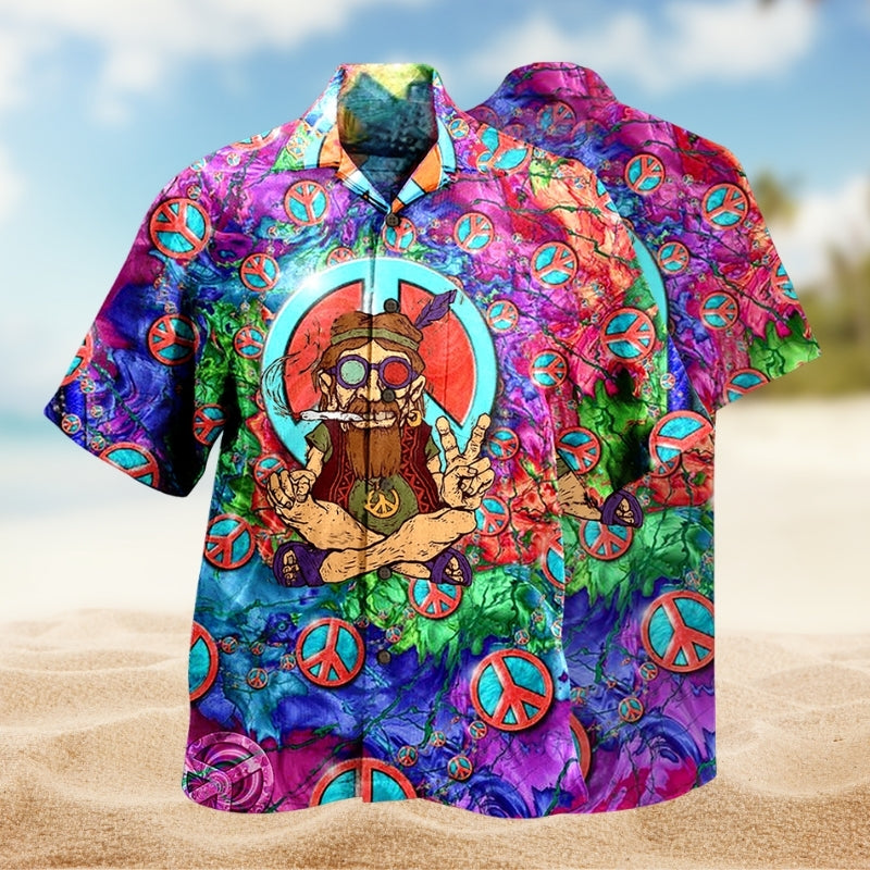 Hippie Peace And Life Psychedelic Art Limited Edition – Hawaiian Shirt