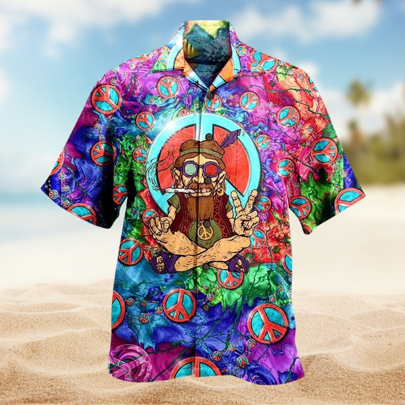 Hippie Peace And Life Psychedelic Art Limited Edition – Hawaiian Shirt