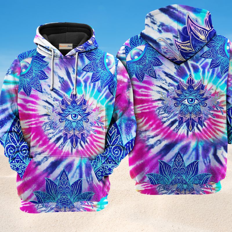 Hippie Peace Life Color Art – 3D Hoodie