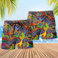 Hippie Peace Life Floral Art – Beach Short