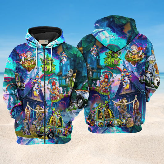 Hippie Peace Life Style Art – 3D Hoodie