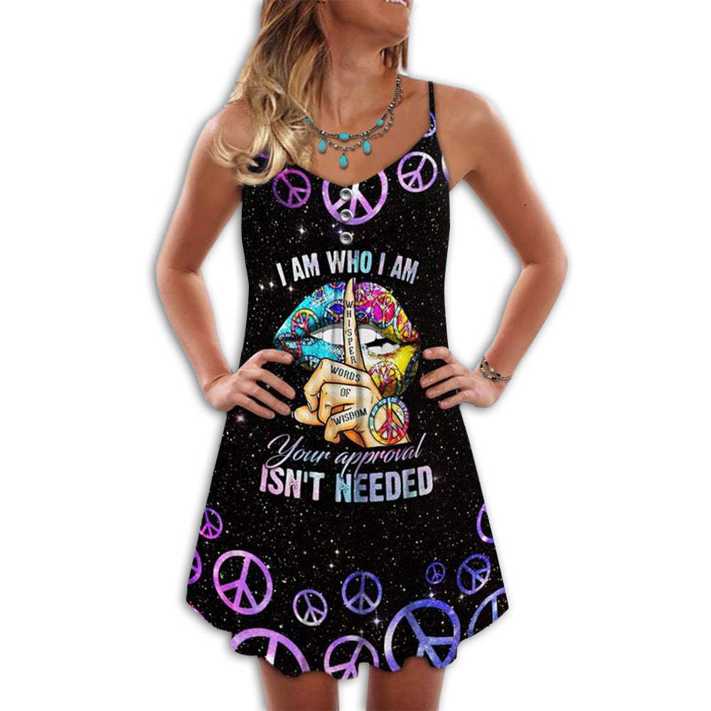 Hippie Peaceful Summer Spirit – Women's Summer Sleeveless V-Neck Camisole Dress
