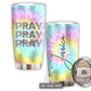 Hippie Pray Faith Tie Dye Personalized 20 Oz Tumbler