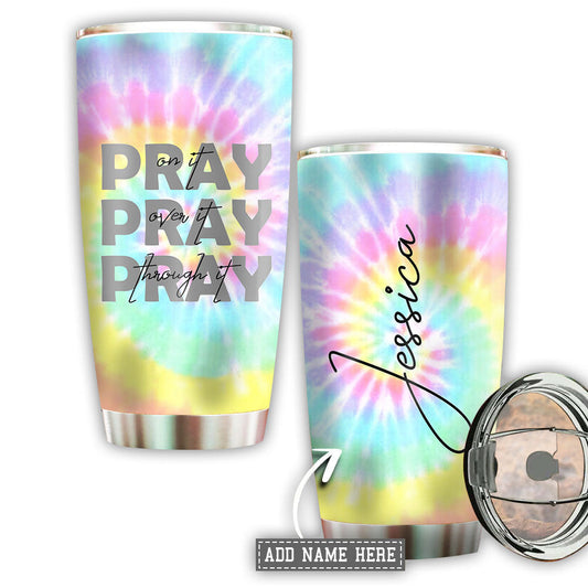 Hippie Pray Faith Tie Dye Personalized 20 Oz Tumbler