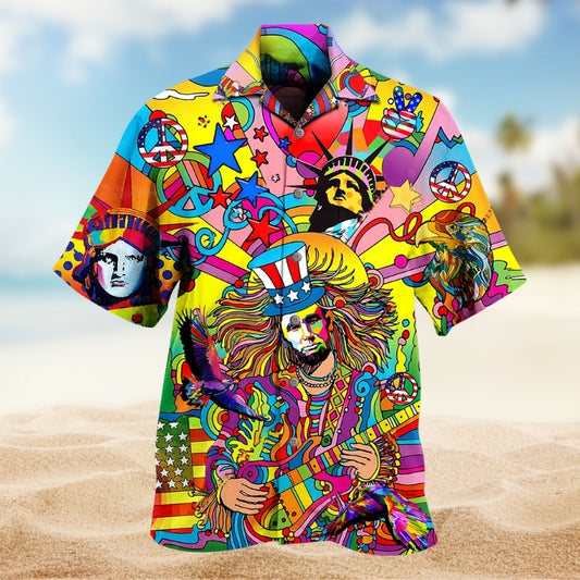 Hippie Rainbow Peace Life Colorful Limited Edition- Hawaiian Shirt