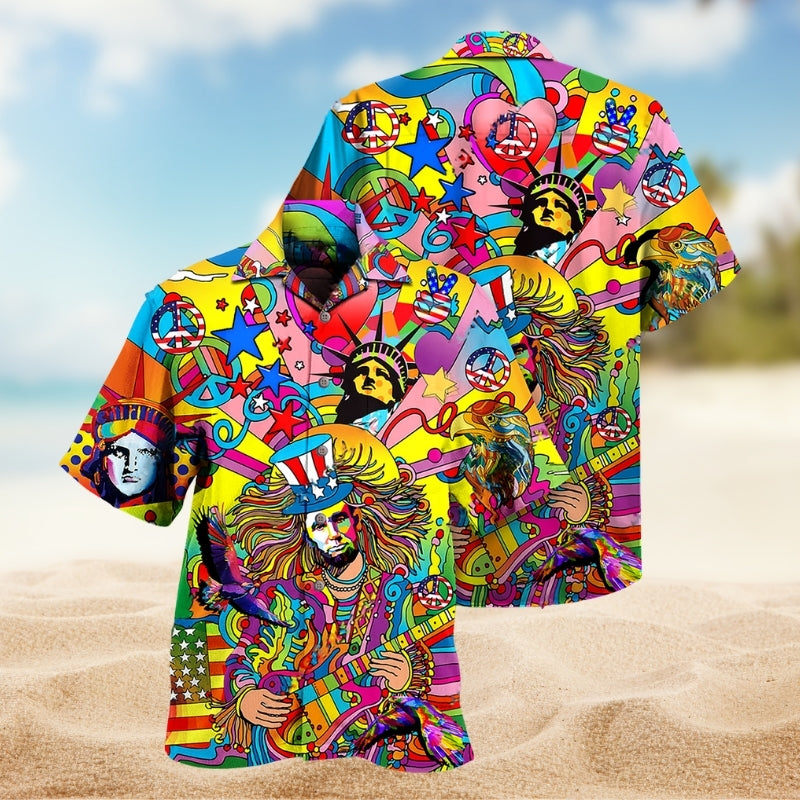 Hippie Rainbow Peace Life Colorful Limited Edition- Hawaiian Shirt