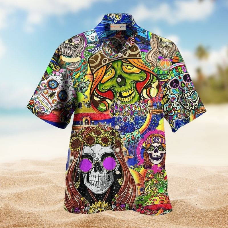 Hippie Skull Rock And Roll Limited Edition – Hawaiian Shirt