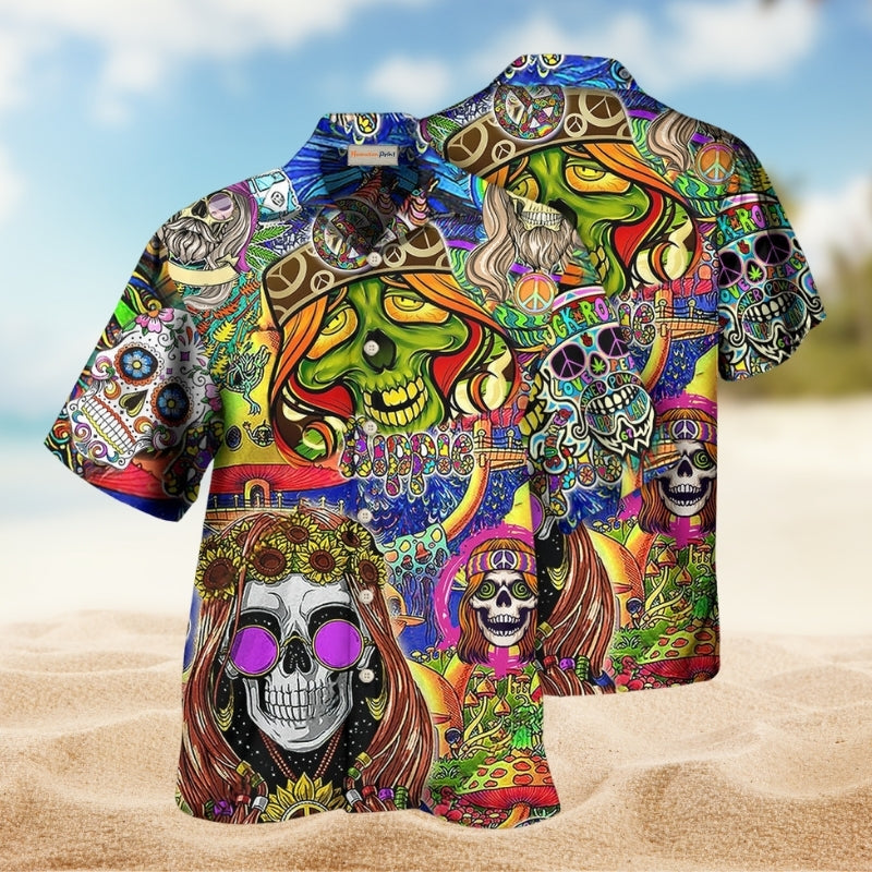 Hippie Skull Rock And Roll Limited Edition – Hawaiian Shirt