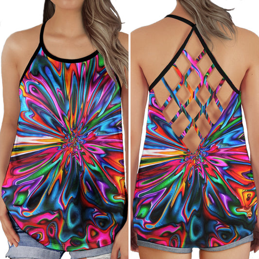 Hippie Soul Peaceful Color Art - Hollow Tank Top