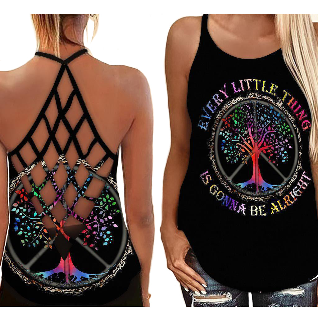 Hippie Soul Peaceful Good Vibes - Hollow Tank Top