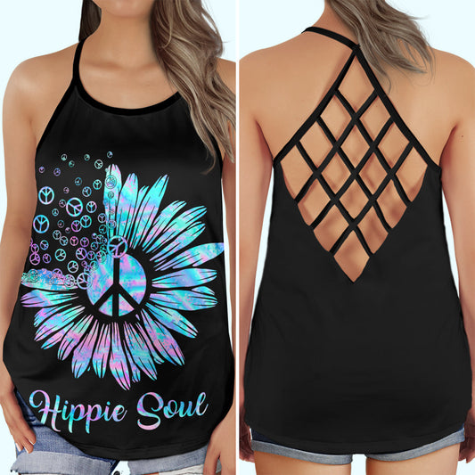 Hippie Sunflower Color Peaceful – Hollow Tank Top