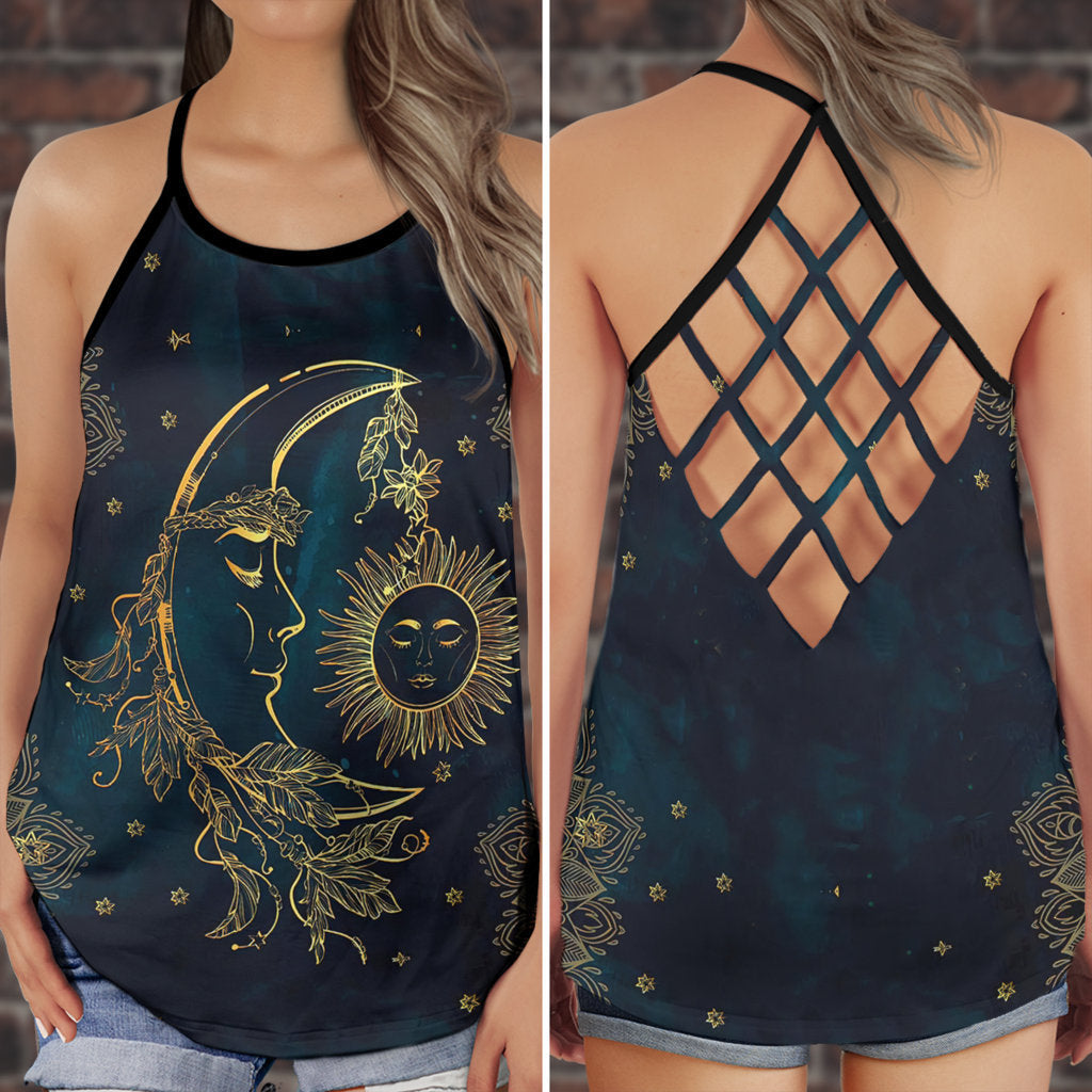 Hippie Peaceful Moon Spiritual Boho Style – Hollow Tank Top